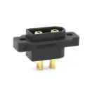 Amass XT60E-W/M Mountable XT60 Male Plug - Male, Black