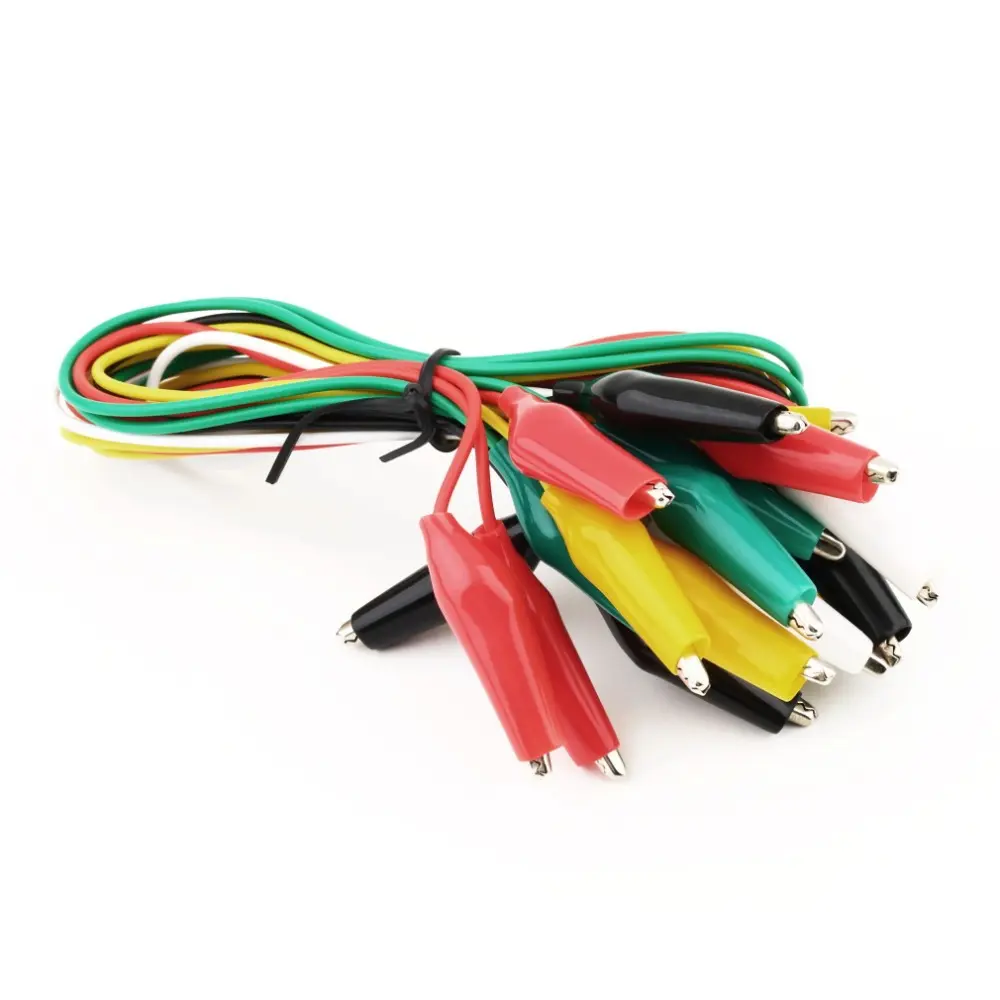 [ALLIGATOR-CLIPS-10PCS] Alligator Clips Electrical DIY Test Leads 10pcs of Double-ended Crocodile Clips Roach Clip