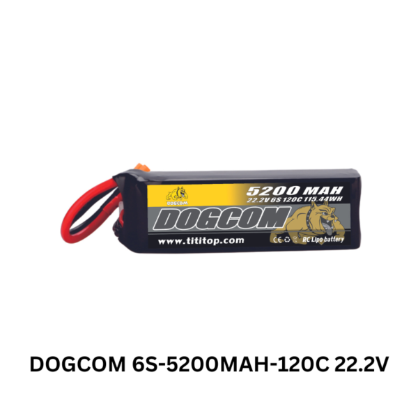 DOGCOM 6S 5200mAh 120C 22.2V LiPo Battery XT90