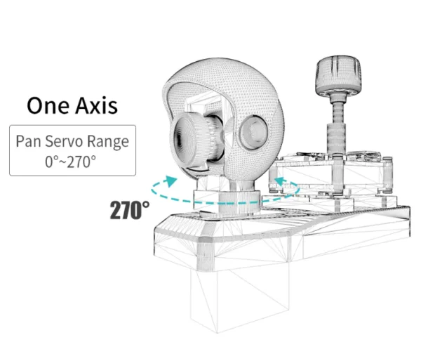 ATOMRC High-Resolution Digital Wide Angle Range Gimbal-3D Printed - PAN AXIS - Image 8