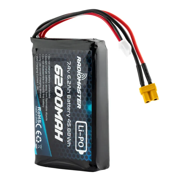 RadioMaster 2S 7.4V LiPo Transmitter Battery for BoxerTX16S – 6200mAh